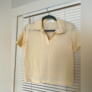 Knit polo shirt retro look